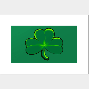 Clover Shamrock - green three leaf clover shamrock. The best Irish gift ideas 2022 Posters and Art